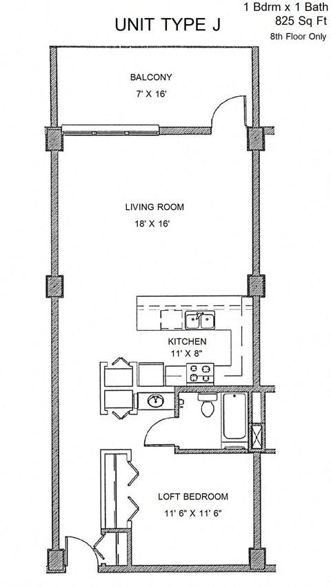 Residences at Capitol Heights Apartment 2D floor plan - Briarwood